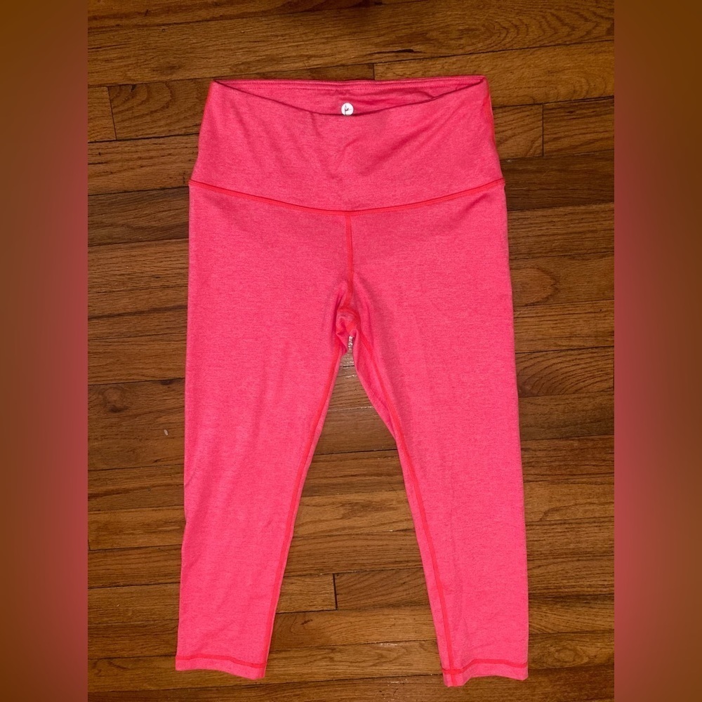 3/$40 leggings 90° by Reflex women’s bright pink cropped leggings size small